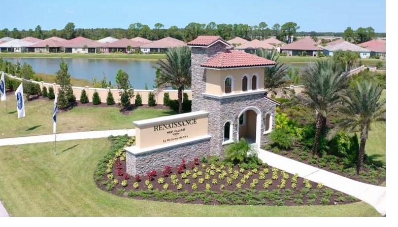 Entrance monument for Renaissance at Wellen Park in Venice Florida